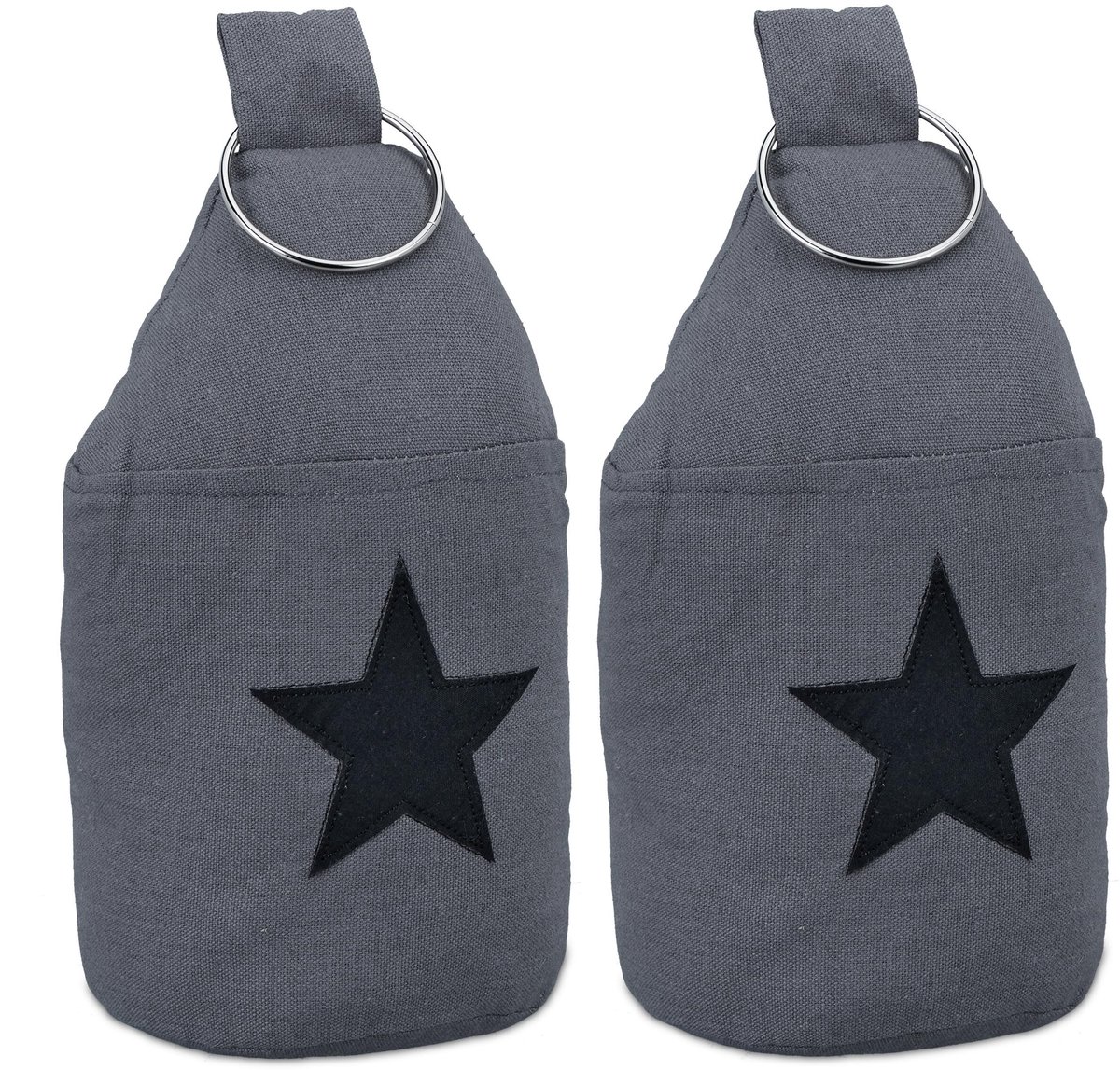 Omgoods - Set van 2 Donkergrijze Deurstopper Tassen