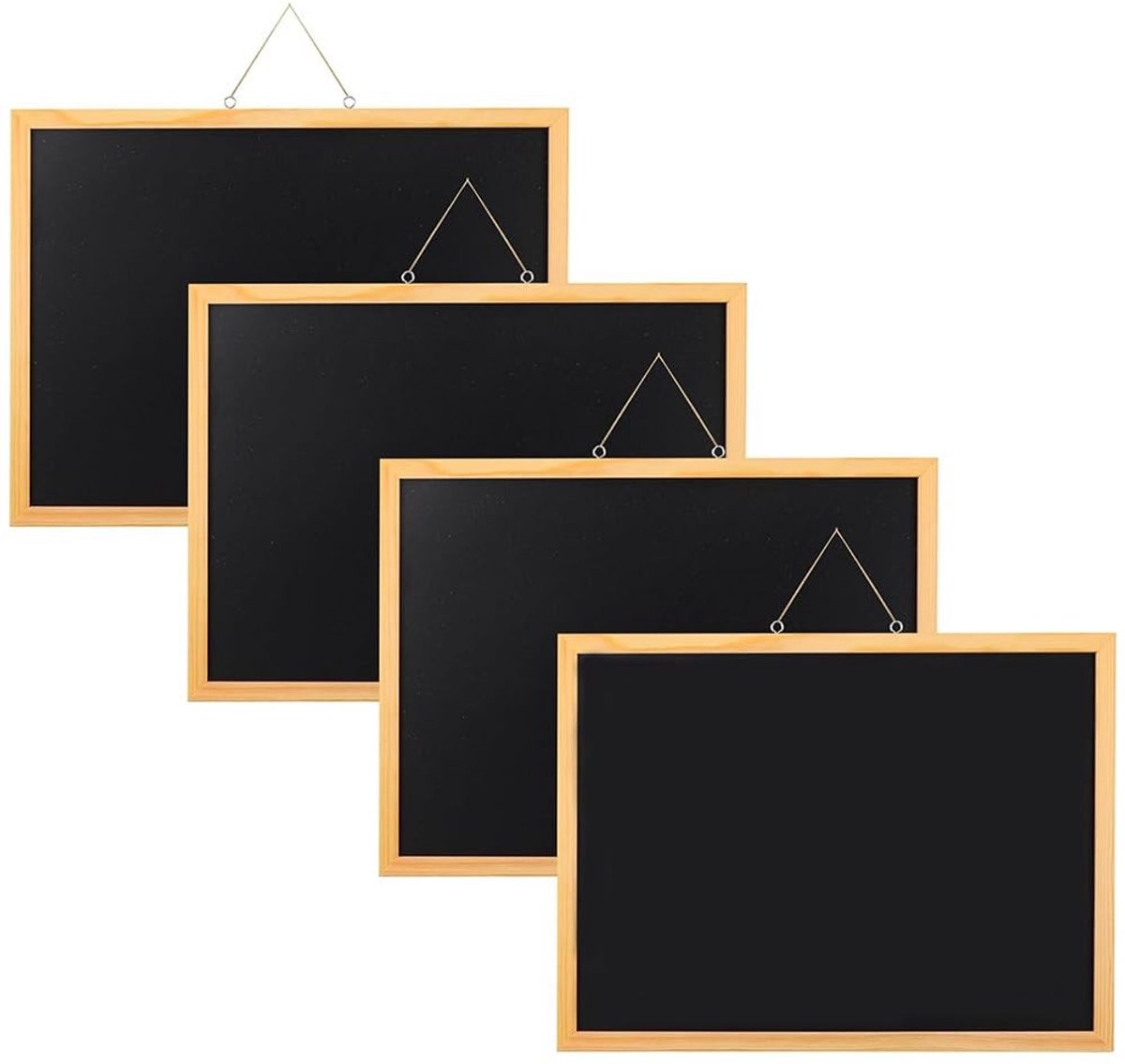 Omgoods - Set van 4 Kleine Hangborden - 30 x 40 cm met Touw en Spijkers