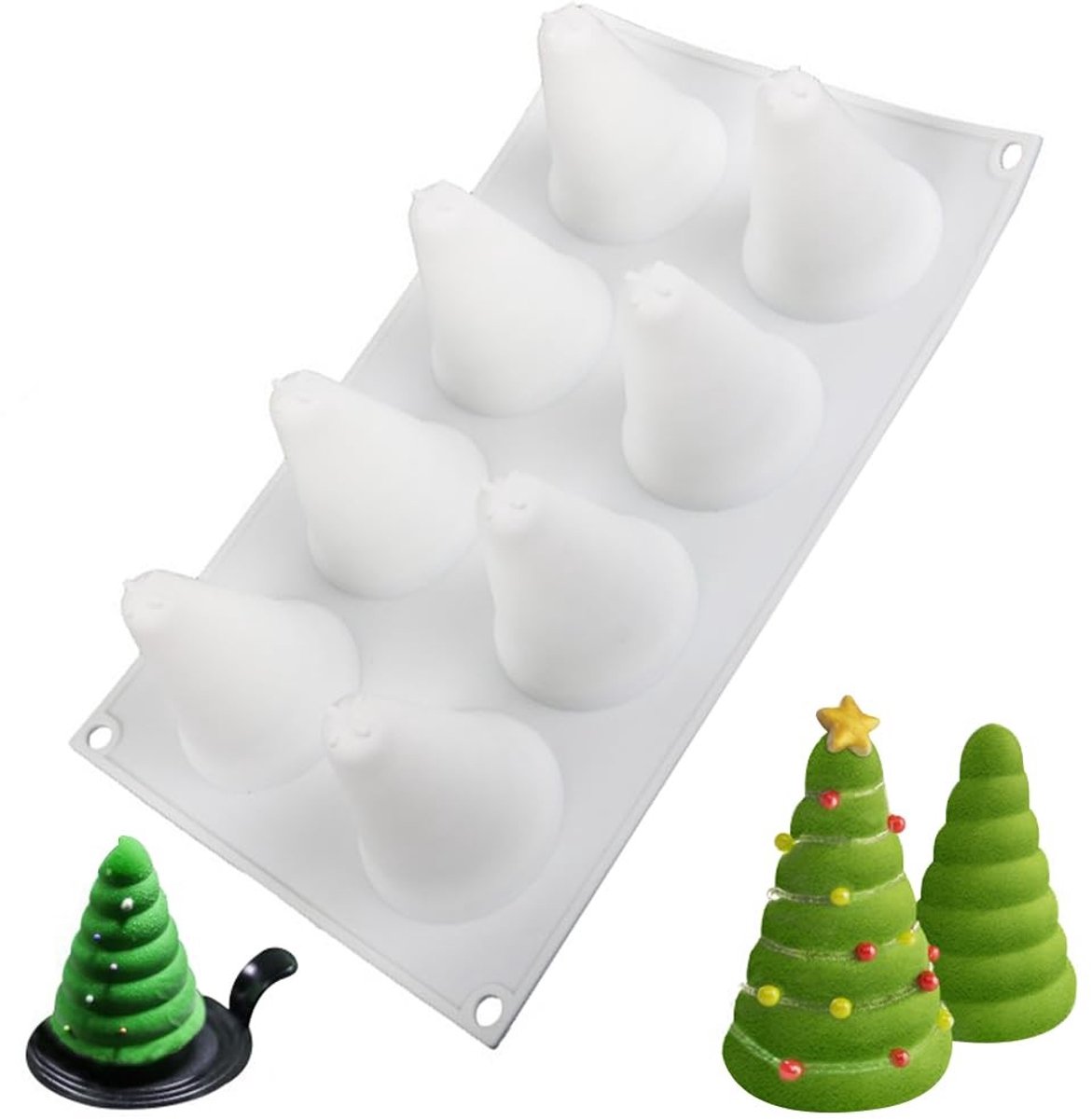 Omgoods - Kerst Silicone Moul voor 3D Cake - Kerstboom Vorm