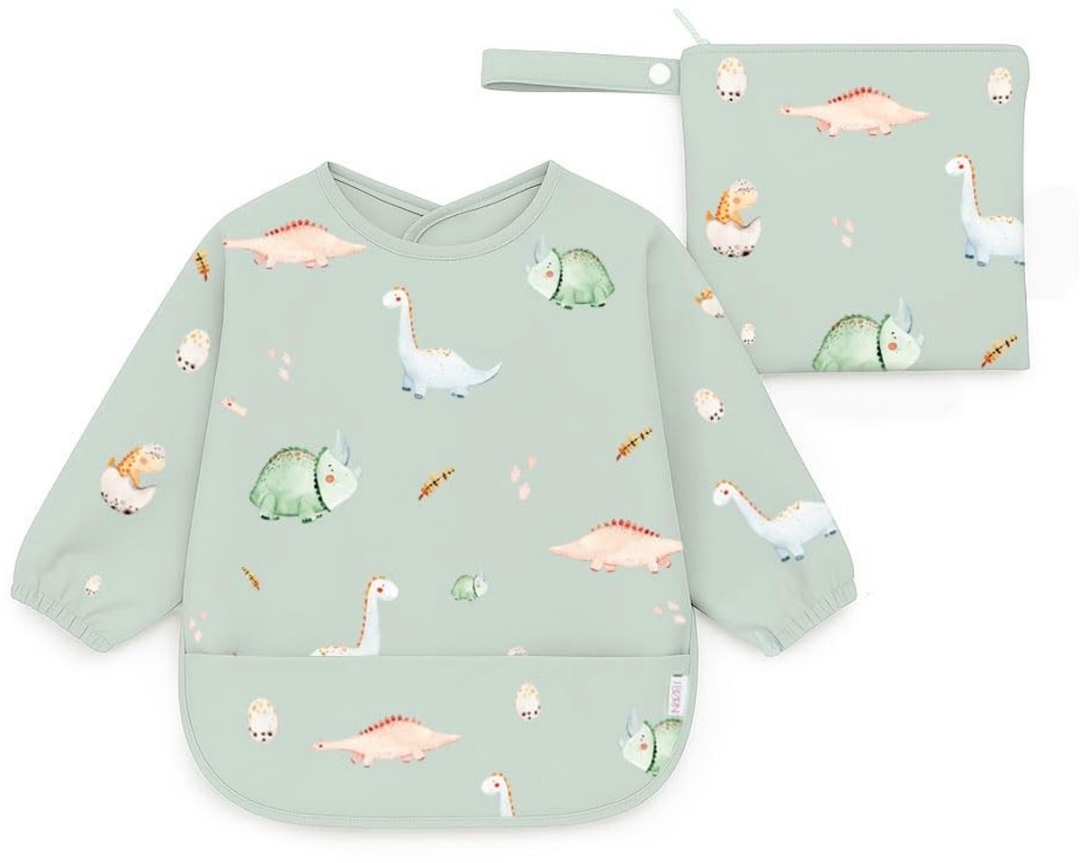Omgoods - Waterdichte Baby Slab met Lange Mouwen en Opbergzak