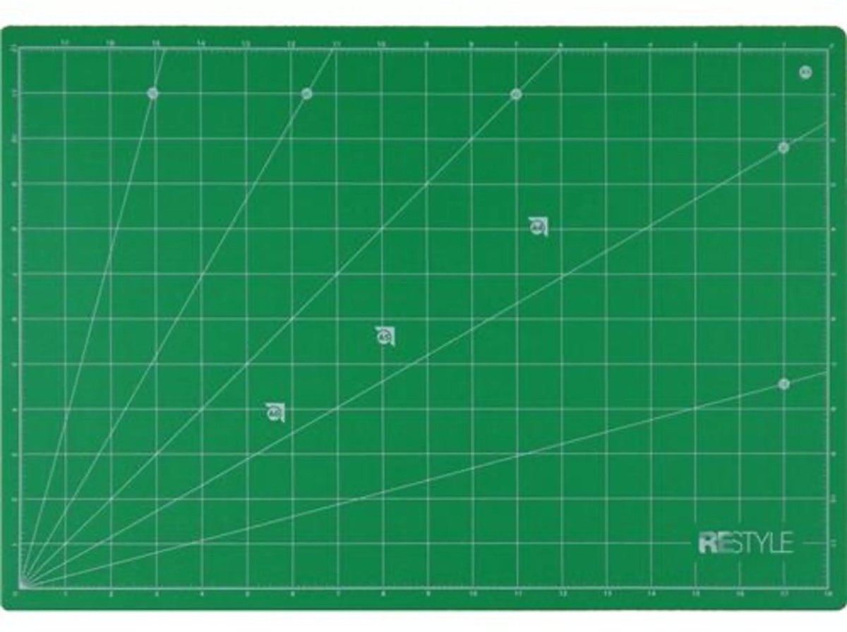 ReStyle Snijmat A3 zelfhelend 33x48cmx1,6mm dubbelzijdig cm / inch groen