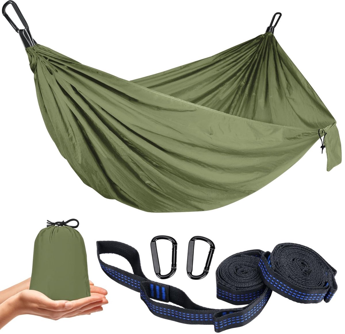 Omgoods - Ultralichte Outdoor Hangmat - 300 kg Draagcapaciteit - Voor Backpacking en Tuin