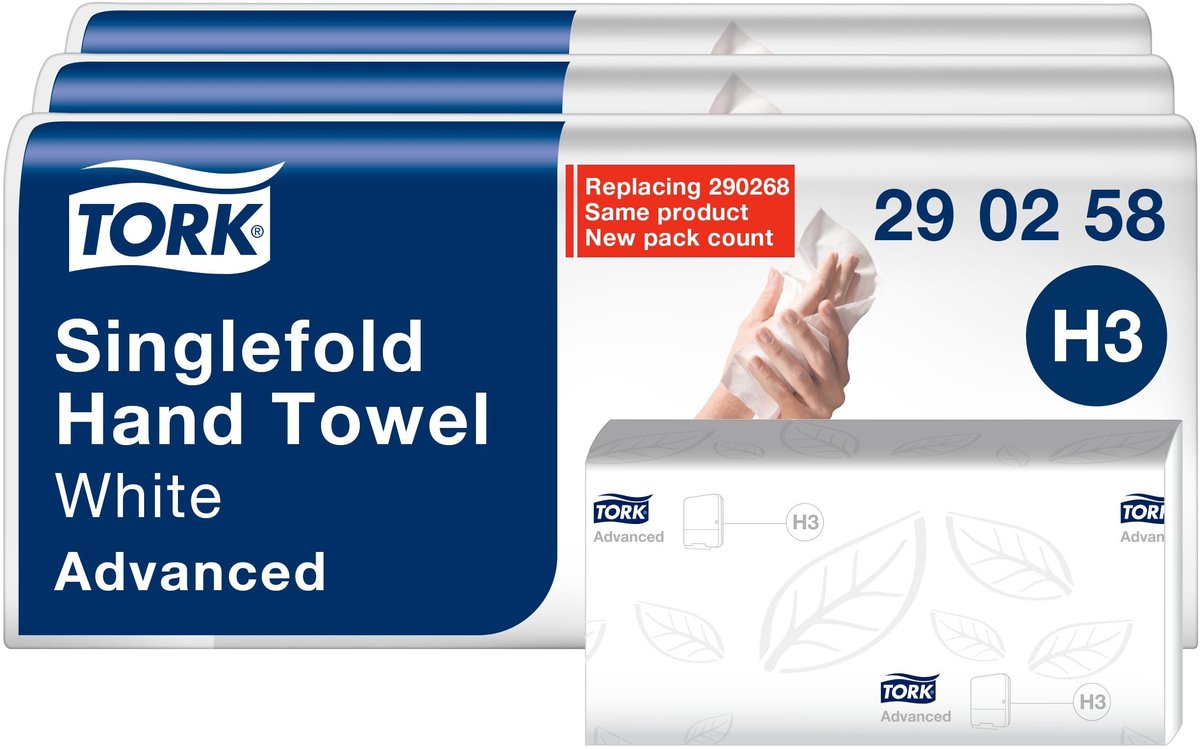 Omgoods - Zachte Z-gevouwen Papieren Handdoeken Wit H3, 5 x 250 Doeken