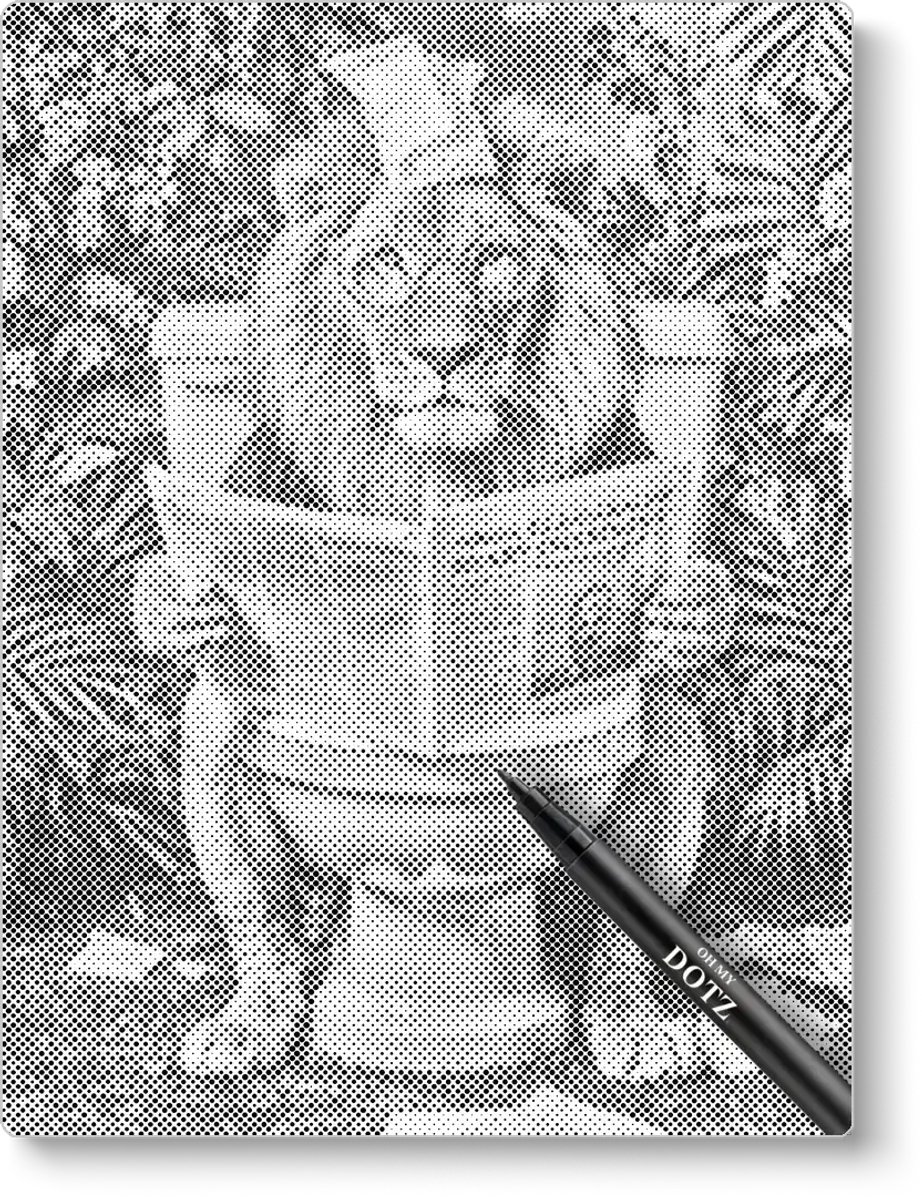 Leeuw op het toilet | Dot painting | 50x60cm  Meest gekozen | Dot painting | Oh My Dotz | Dots stippen | Diamond painting & Schilderen op nummer alternatief | Happy hobby