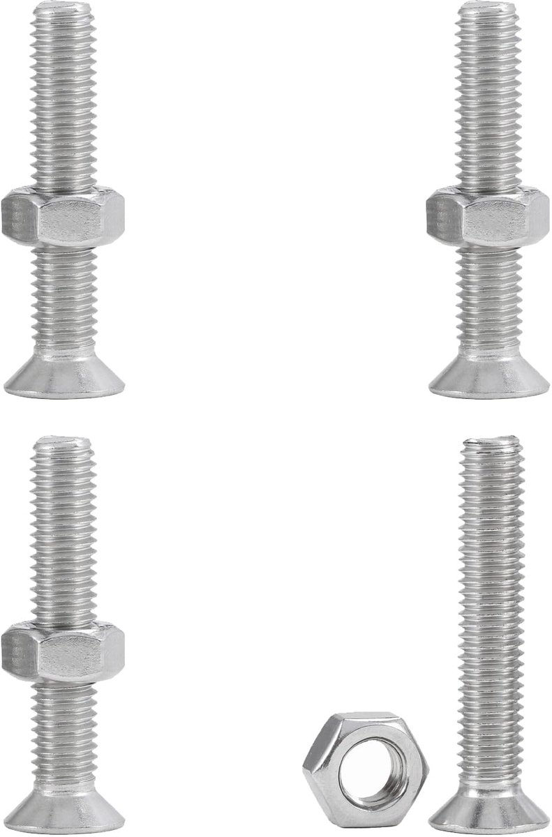 T-slot moeren M8 set (30mm) - roestvrij staal - THULE compatibel - ideaal voor dakkoffers - ShopVlot