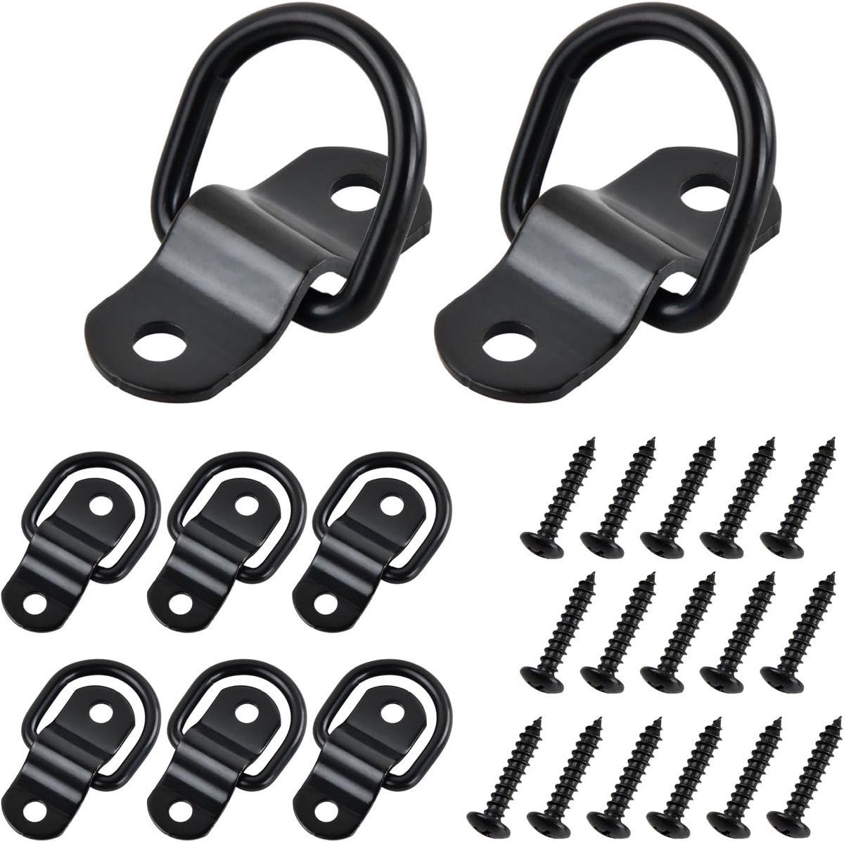 D-ringen 8 stuks - RVS trailerankerhaken - hoge belasting tot 400 kg - robuuste constructie - ShopVlot