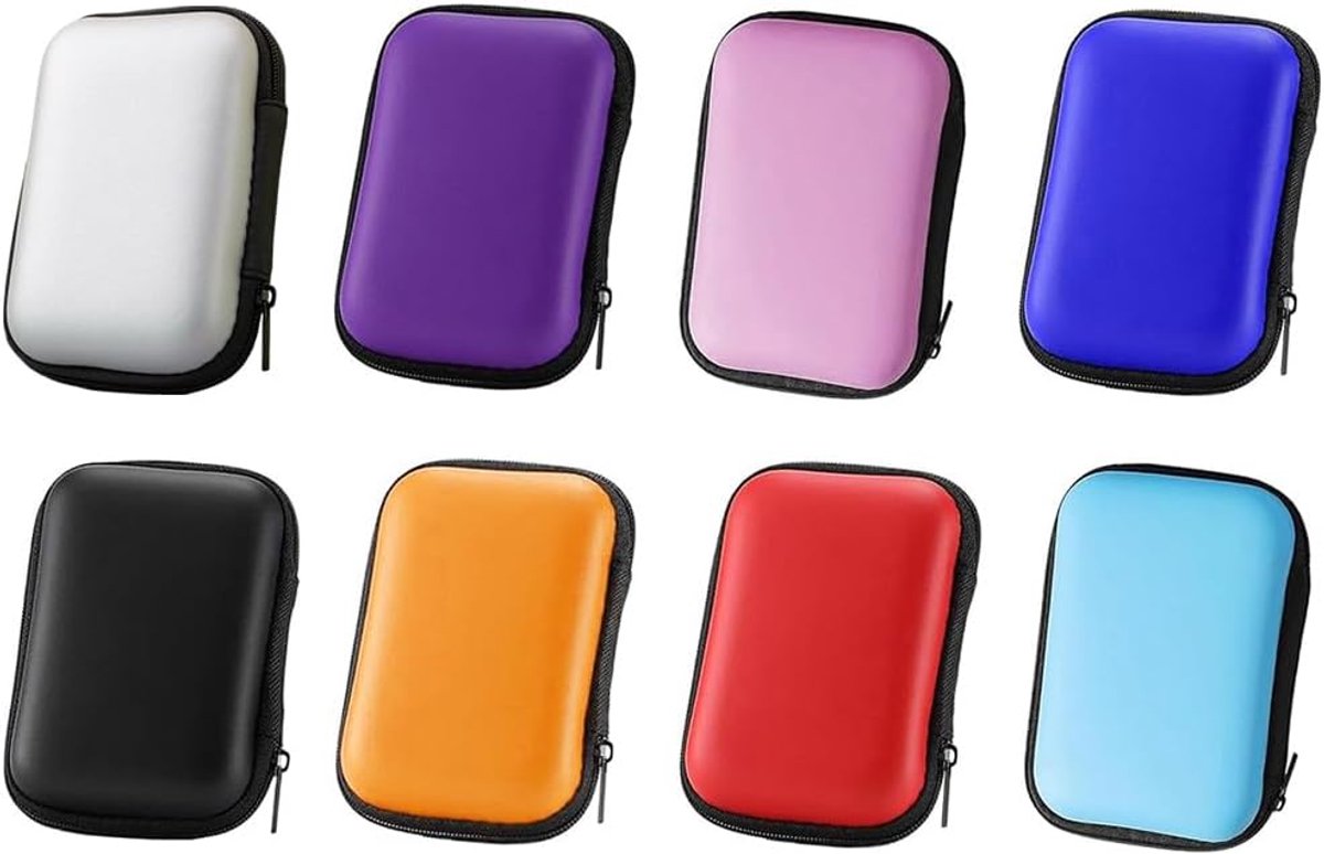 SnelShoppen - Spelkaarten Doos, 8 Stuks, Waterdichte Spelkaarten Opbergdoos, Opbergtas voor Spelkaarten, Hoofdtelefoon, Datakabel, 8 Kleuren, Ideaal v