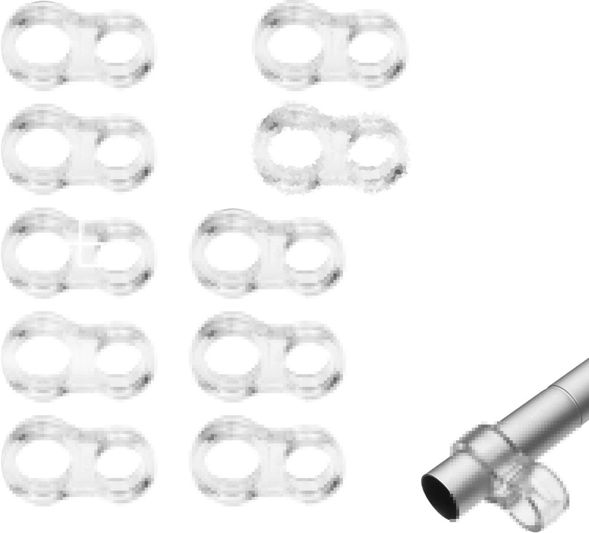 SnelShoppen - Set van 10 Transparante Deurgreep Stoppers, Rubber Deurknop Beschermers - Wand en Meubel Beschermers, Zachte Buffer voor Handgrepen en K