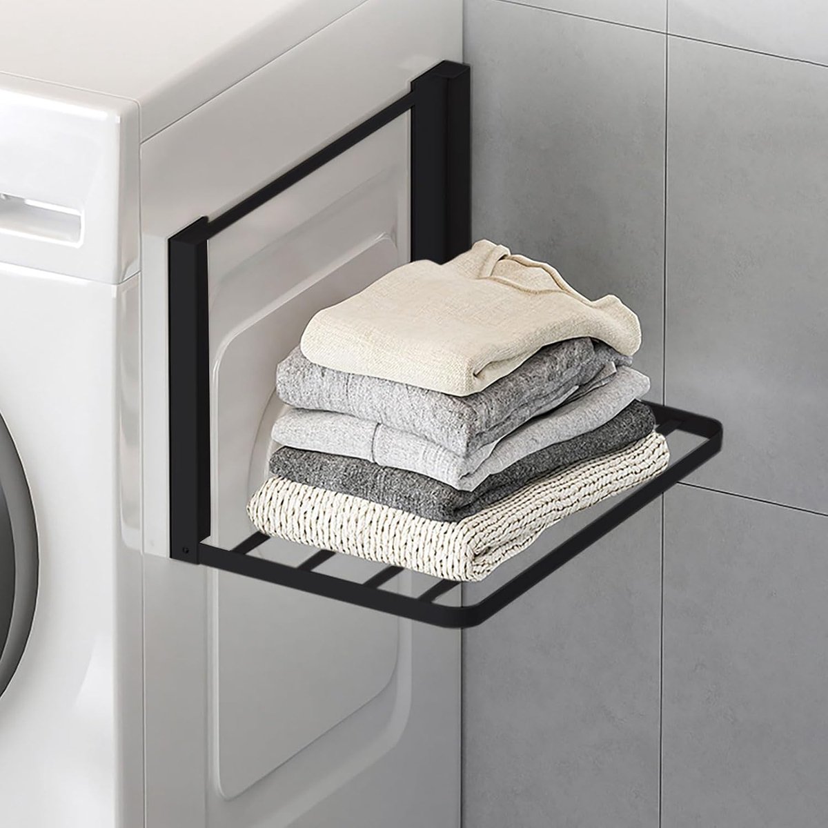 SnelShoppen - Magnetische Wasmachine Rek Uittrekbaar Wasmachine Accessoire voor Droger 40.5 x 25 cm Wasmachine Organizer voor Handdoeken, Kledinghange