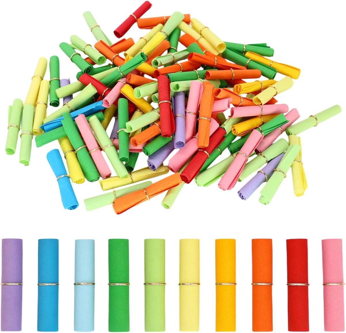 SnelShoppen - Pack van 200 Tombola Tickets, Kleurrijke Assortiment voor Zelf In te Vulllen, Ideaal voor Feesten, Verjaardagen, Clubs, Schoolactiviteit