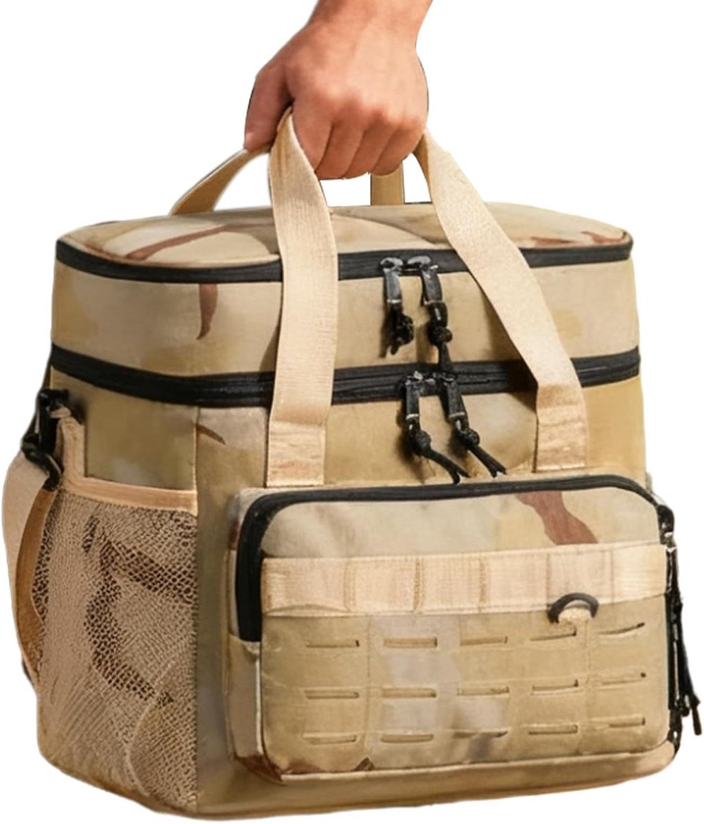 Koeltas - Lunchtas Geïsoleerd - Buitenactiviteiten - Lekvrij Ontwerp - 19 liter - Kaki