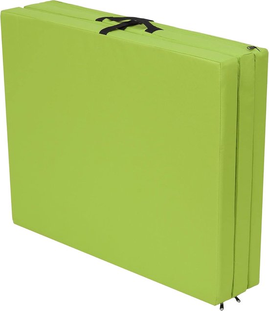 Vouwmatras - Gastenmatras Slaapmat - Kamperen Ontspannen - Afneembare Wasbare Hoes - 195 x 80 cm - Lindegroen — afbeelding 2