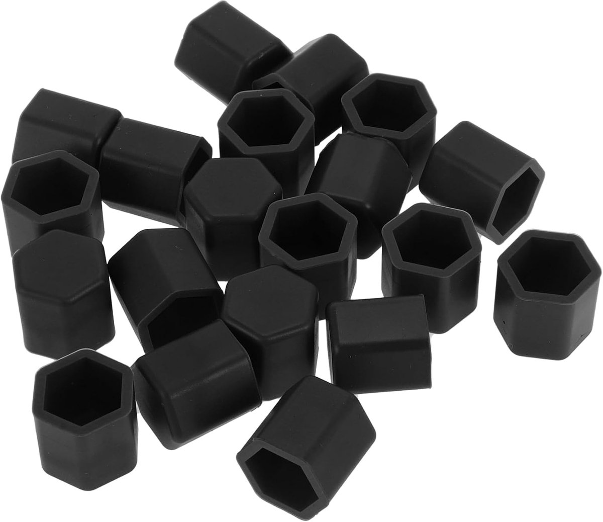 SnelShoppen - Velgnieten Bouten Ringen Bandmoeren Schroeven Stofkap Moer Bescherming Silicoon Zwart 2.2 x 15 x 20 mm Verpakking van 20