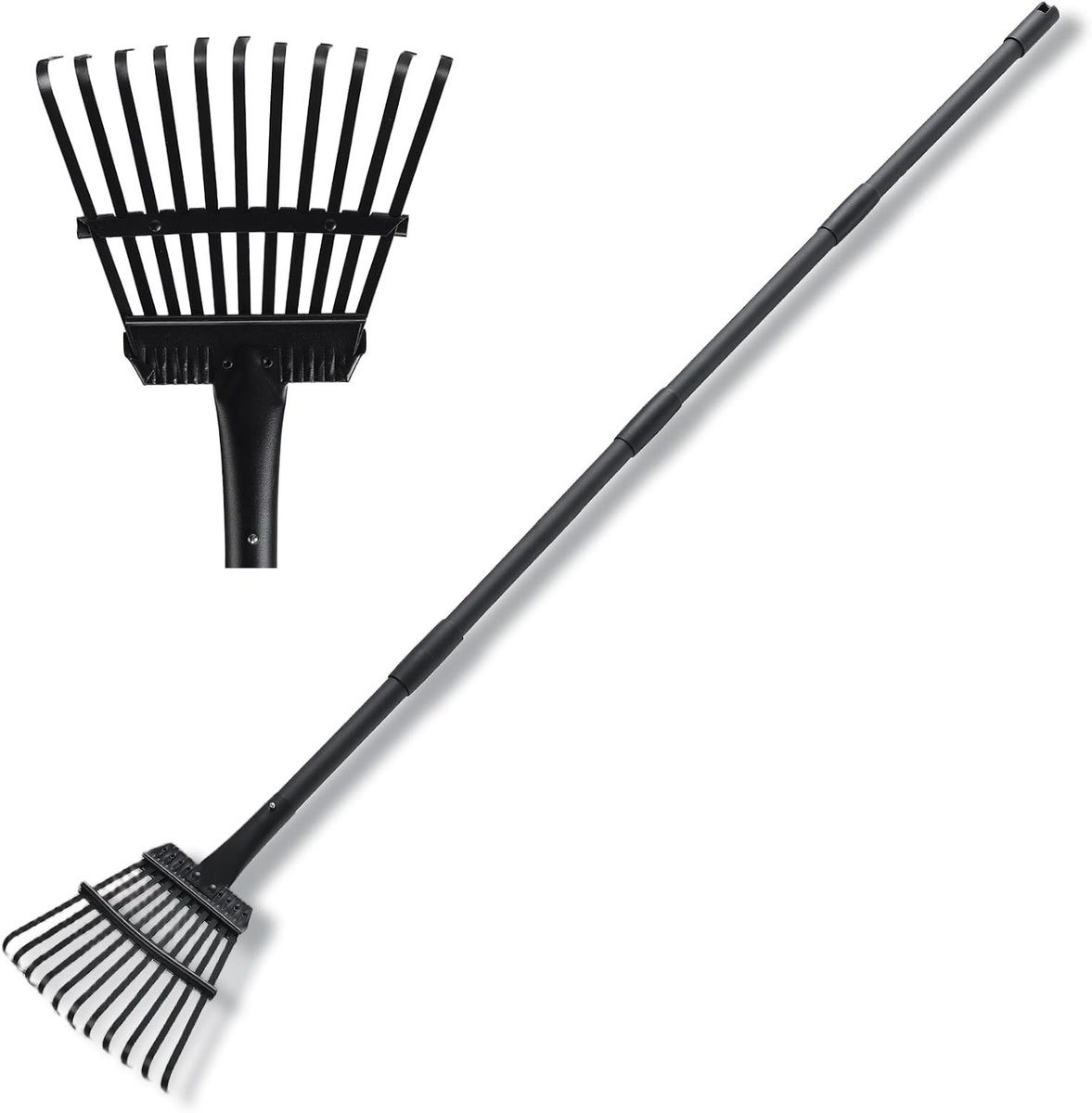 SnelShoppen - Bladhark met 11 Tanden - Tuingereedschap voor Bladeren, Lichtgewicht, Stevig, Ideaal voor Tuinonderhoud, Buiten, Hovenier, Groen