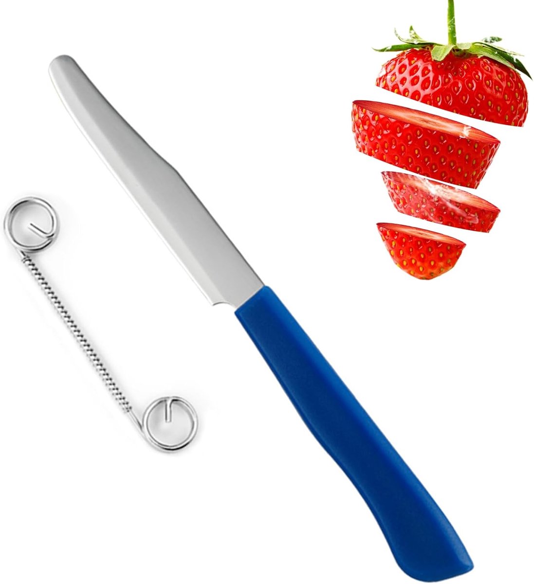 Gios Fast Cutting Knife, 3-in-1 Multifunctional Fruit Knife with Adjustable Spring, Quick Cutting Knife, Easy to Clean - ShopVlot