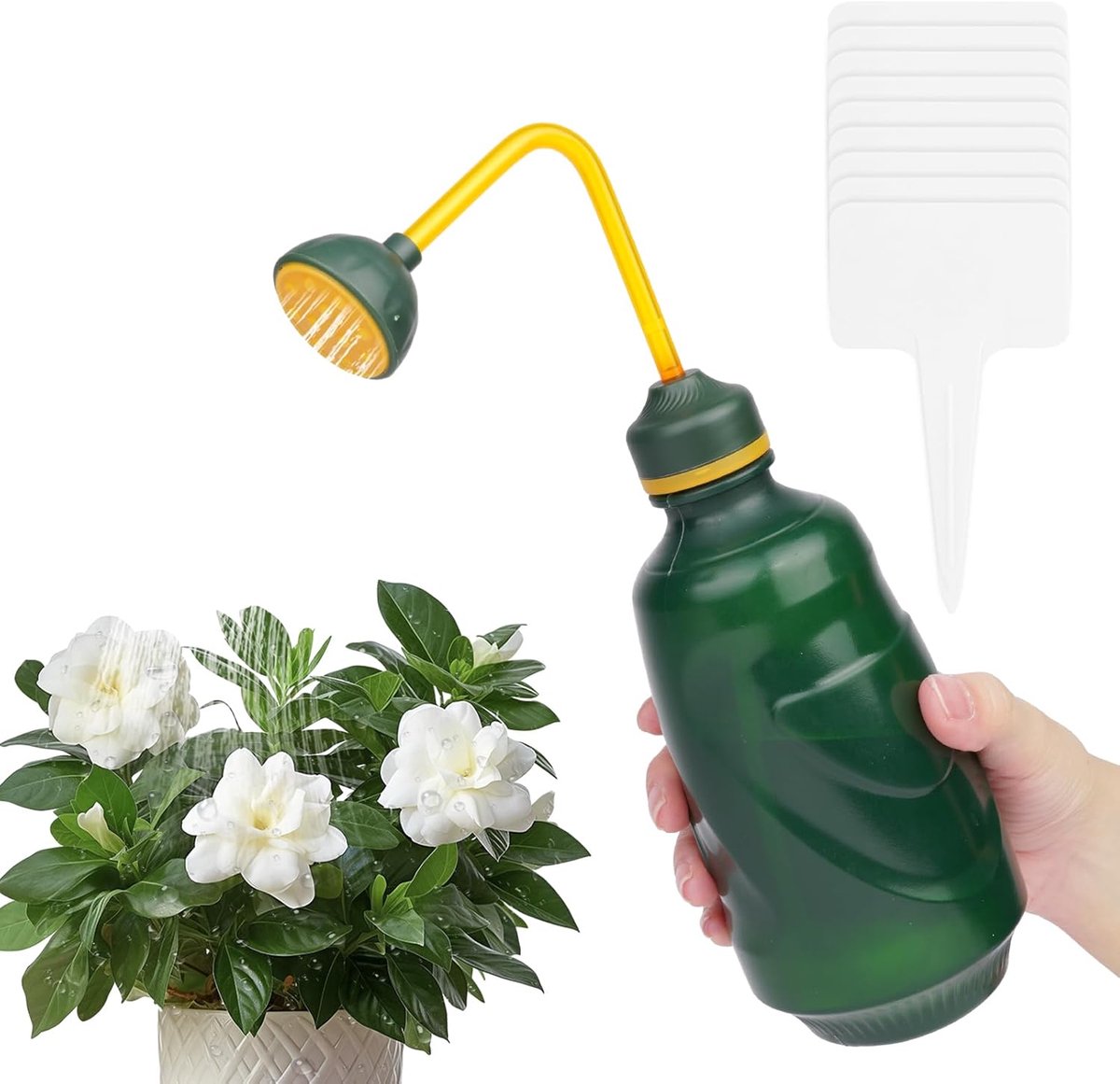 SnelShoppen - Tuin Gieter 450ML - Groene Plastic Waterkan - Lichtgewicht en Duurzaam - Ideaal voor Kamerplanten, Succulenten en Cactussen - Verstelbar