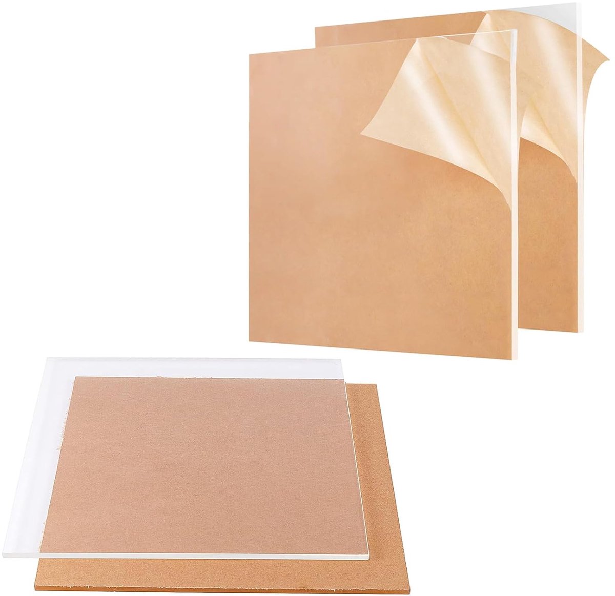 Acrylplaten 30 x 30 cm - Transparant 6 mm - Duurzaam materiaal - Perfect voor foto’s - ShopVlot
