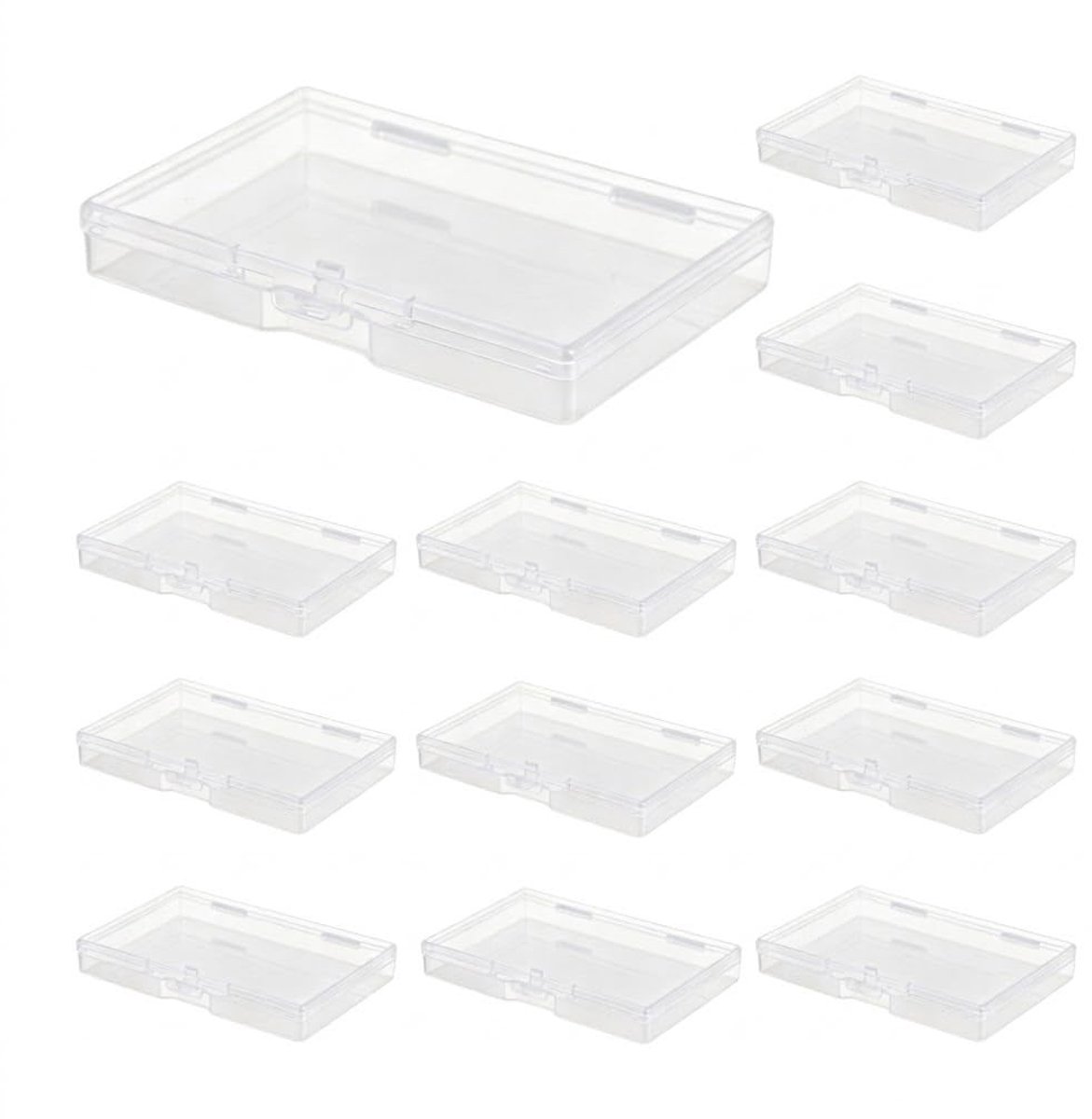 Omgoods - Set van 60 Doorzichtige Plastic Speelkaartendozen