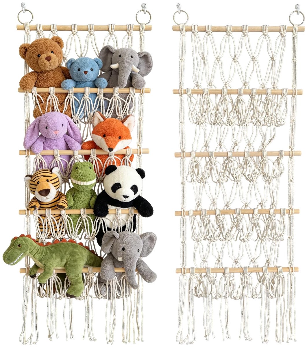 Omgoods - Opbergrek voor Knuffeldieren, 4 Niveaus, 78 cm