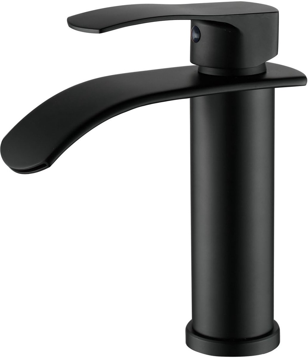 Omgoods - Eengreeps Watervalkraan voor Badkamer met Koud- en Warmwateraansluiting