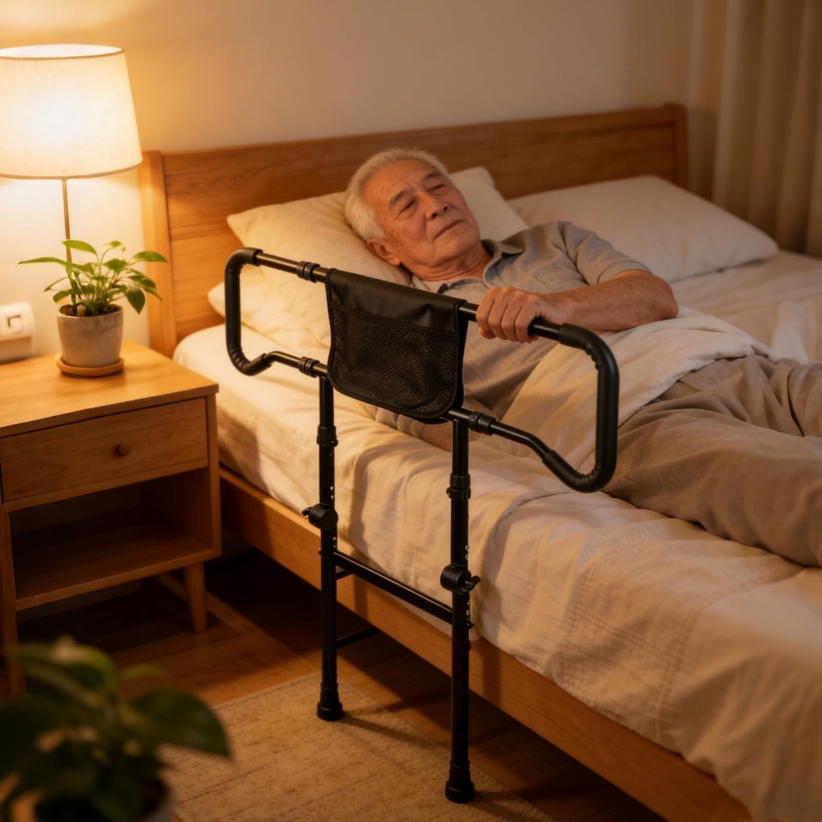 Omgoods - Opstahulp Bed voor Senioren met Verstelbare Hoogte