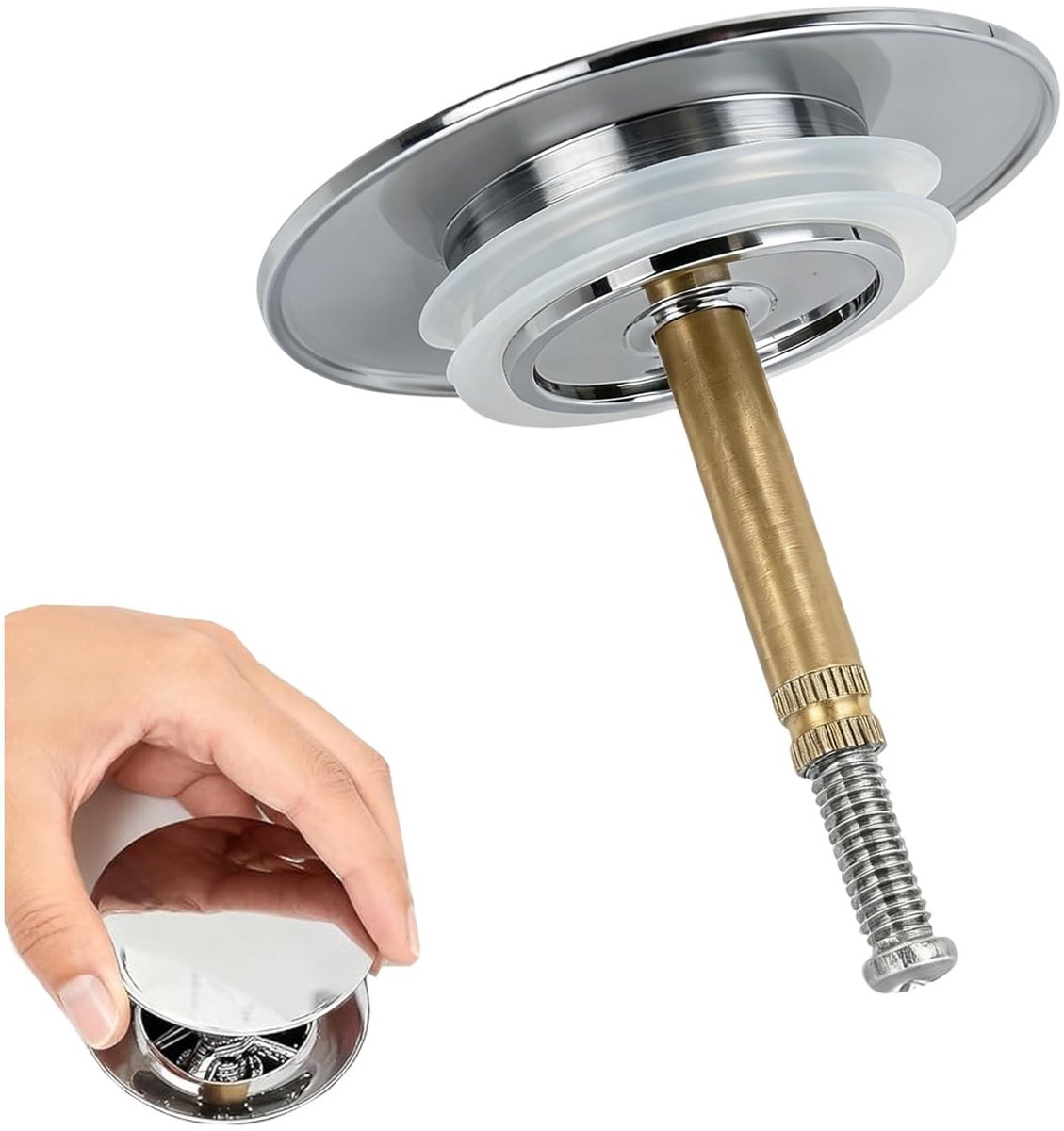 Omgoods - Universele Badkuipstop Ø 72 mm van Messing