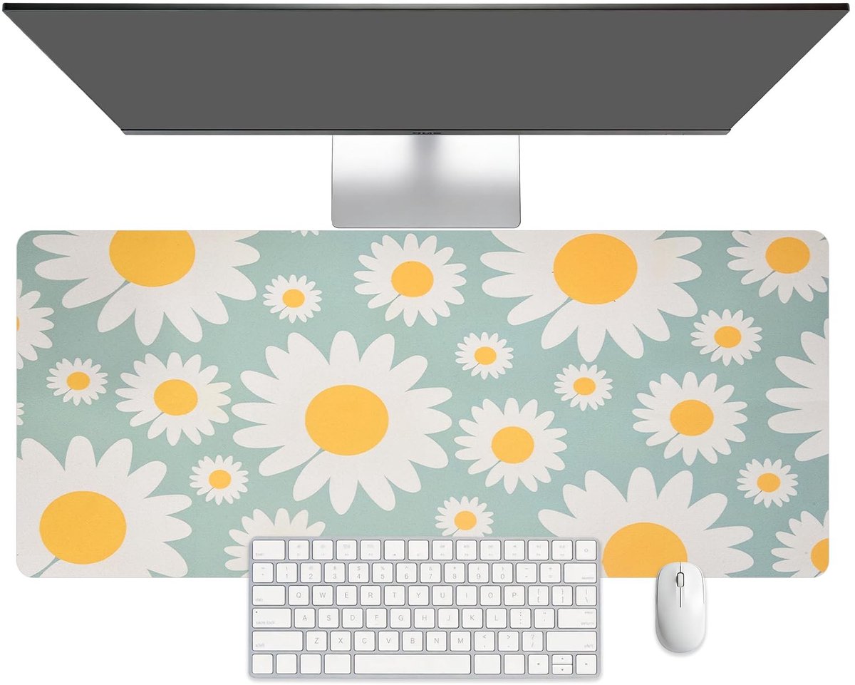 Omgoods - Bloemen Bureau-onderlegger 90 x 29 cm - Antislip en Waterdicht