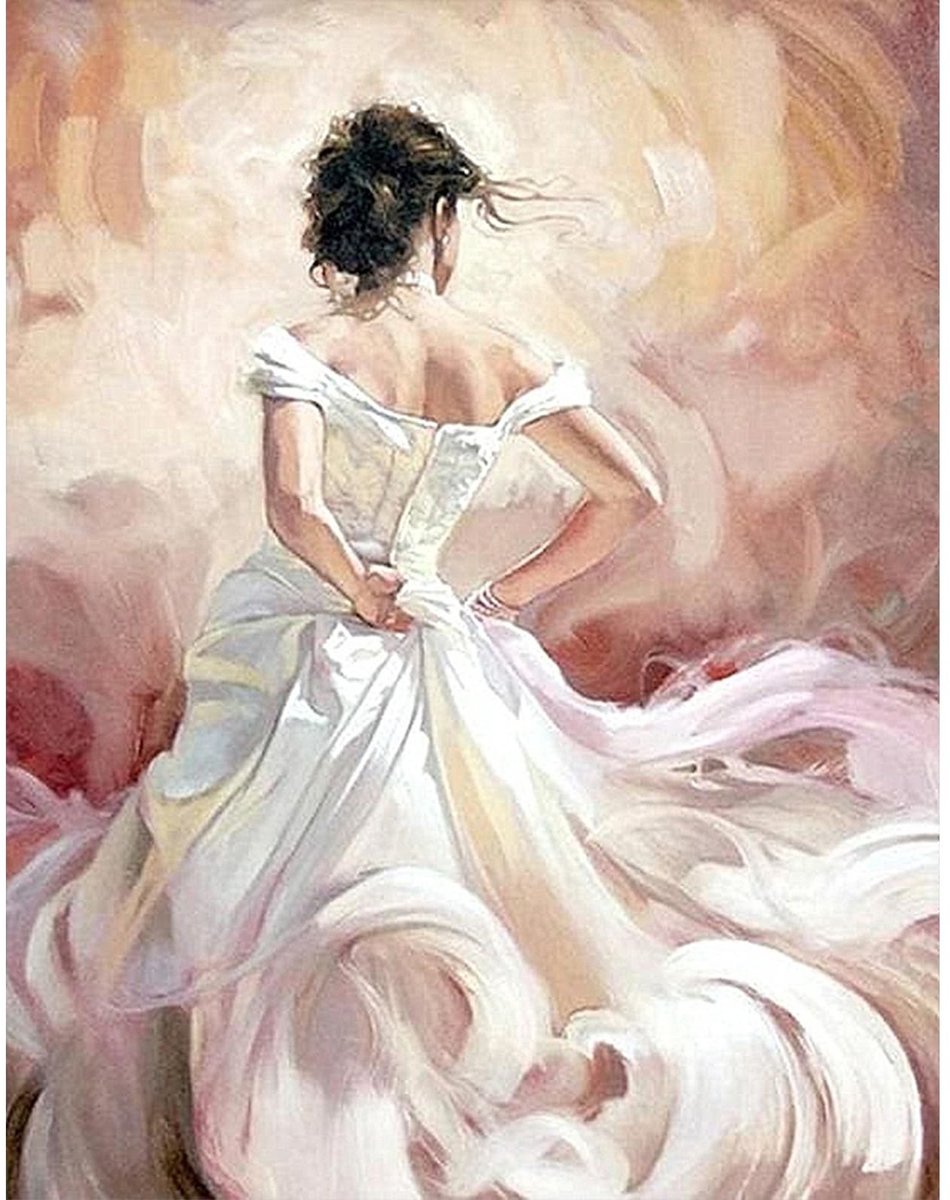 Omgoods - Doe-Het-Zelf Diamantschilderij Ballerina 40 x 50 cm