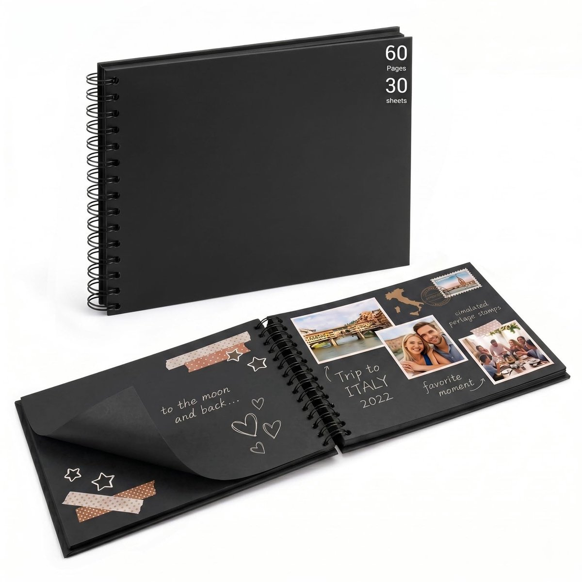 Omgoods - Zelf Te Vormen Fotoalbum met 60 Pagina's