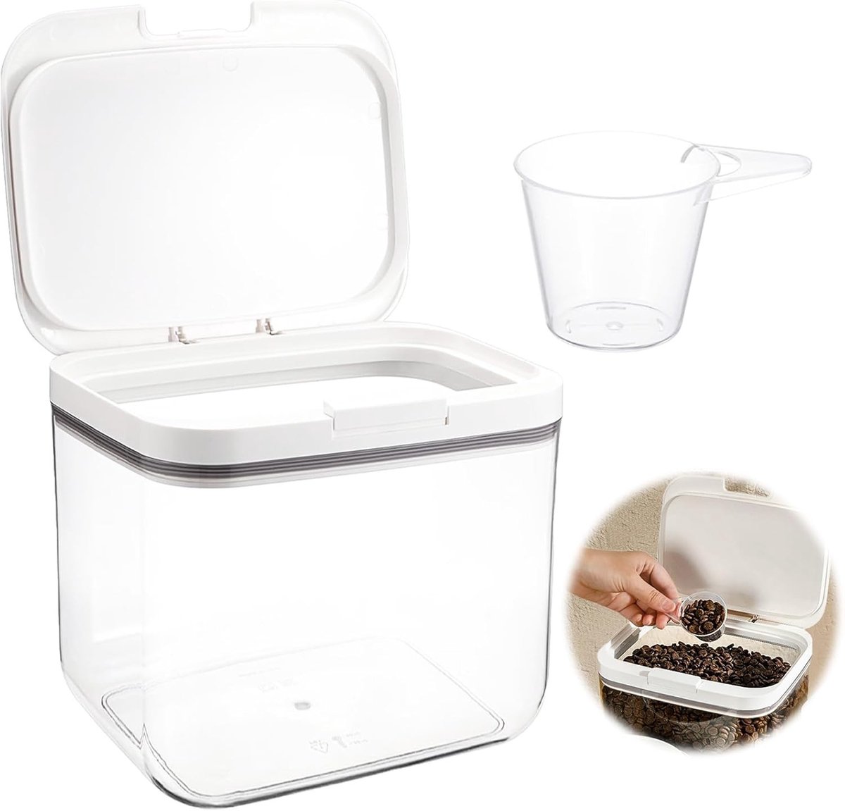 Opslagbox voor Wasmiddel 4.5L met Deksel, Luchtdichte Opbergdoos voor Waspoeder, Ideaal voor Thuis en Kantoor, Organiseer je Wasbenodigdheden Efficiënt