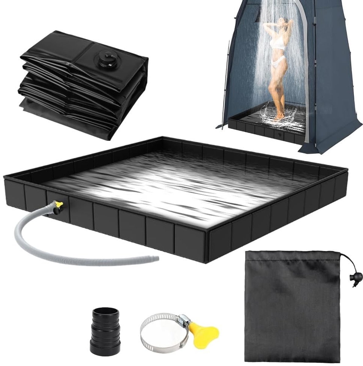 Omgoods - Opvouwbare Douchebasis voor Camping en Thuisgebruik