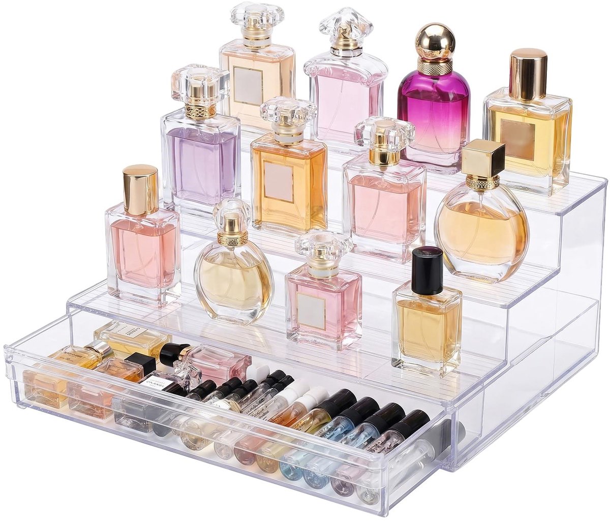 Omgoods - Transparante Cosmetica Organizer met 3 Niveaus voor Make-up