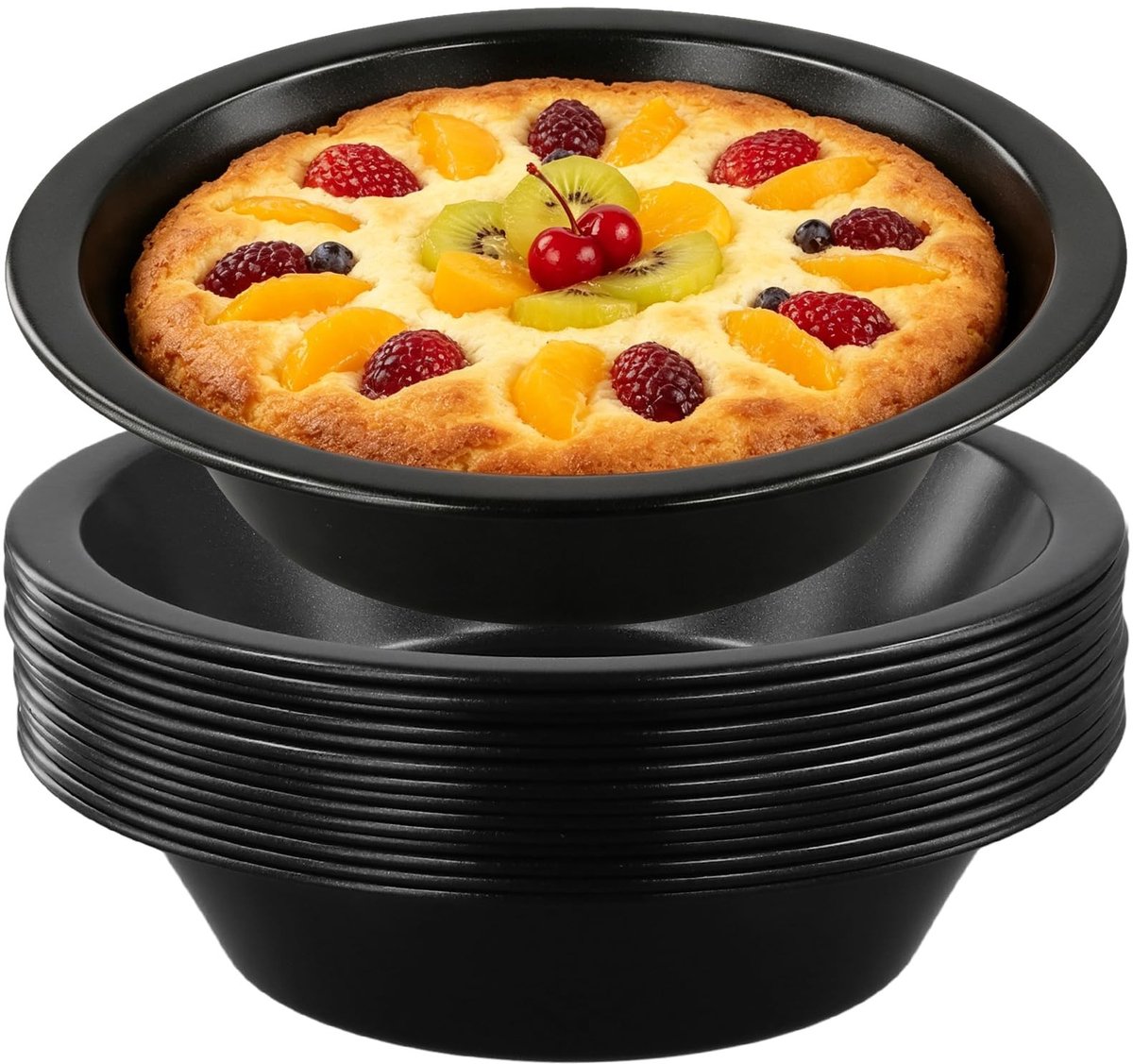 Omgoods - 15 Stuks Mini Taartvormen - Antiaanbak Voor Quiches en Taarten