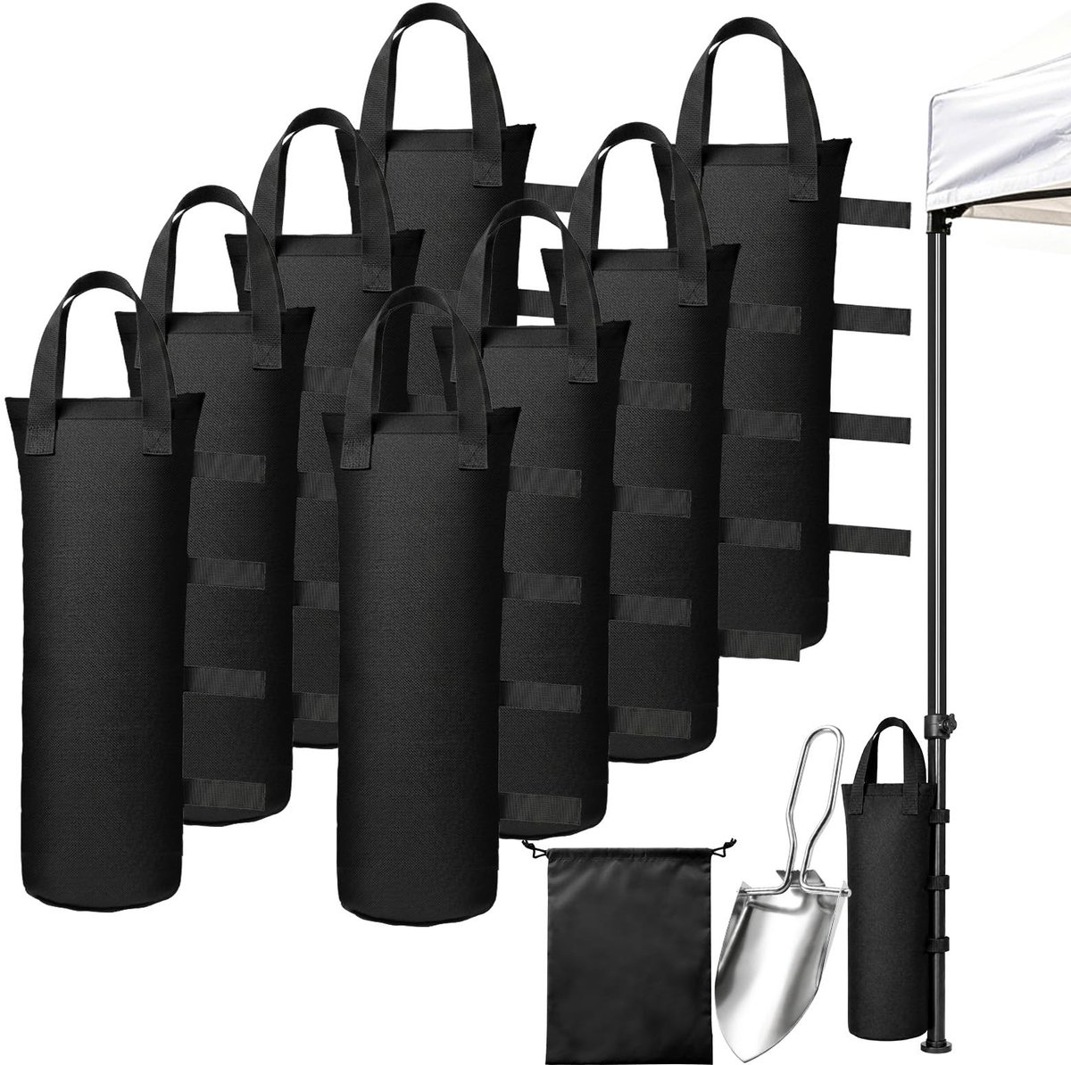 Omgoods - 8 Stuks Gazebo Gewichten met Schep en Opbergzak