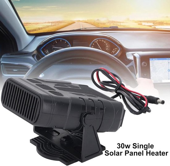 Autoverwarming Zonnepaneel - Draagbare Verwarming - Kamperen Buiten - Energiezuinig Verwarmen - 30 W - Zwart — afbeelding 4
