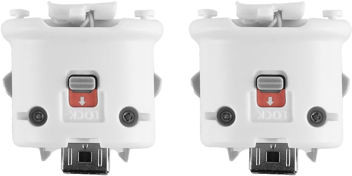 2-pack Motion Plus-adapter compatibel met Wii, externe bewegingssensor voor afstandsbediening, dynamische intensiveringshendelversneller