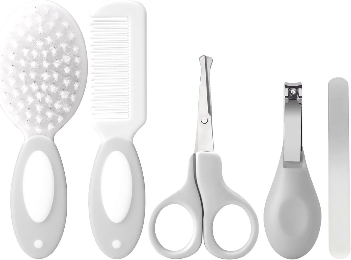 Baby Grooming Kit Pasgeborenen - 5 Stuks - Veiligheidszorg Set - Essentiële Verzorging voor Baby's - SnelShoppen