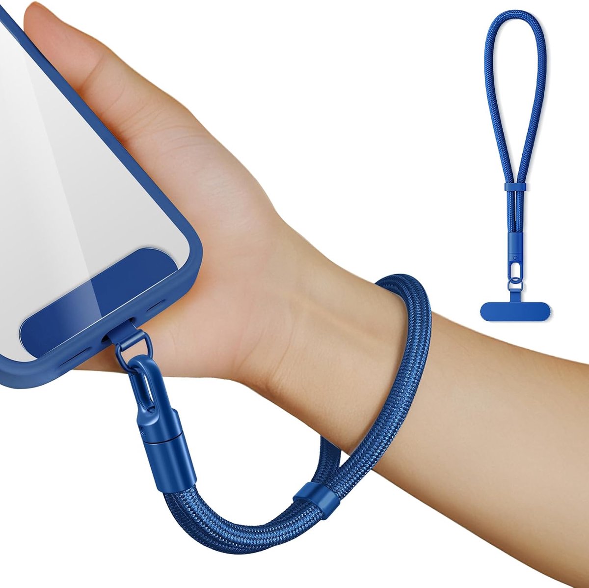 telefoonketting, universeel, verstelbare telefoonhanger, sleutelhanger, polsband, mobiele telefoonband, anti-verlies, met ultradunne patch