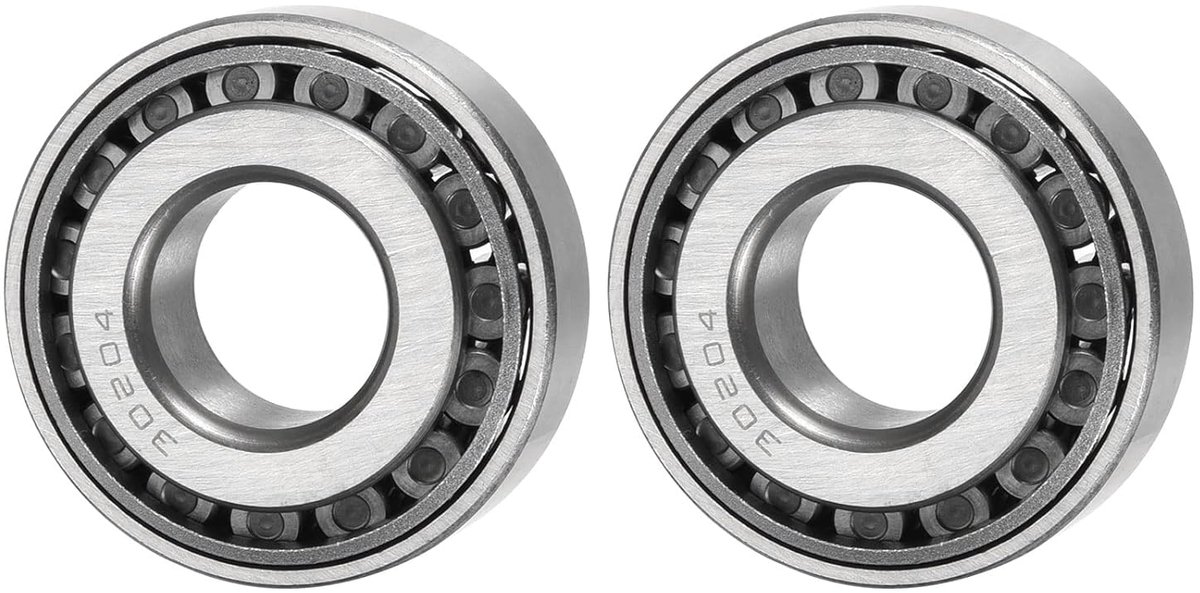 Conische rollagers x 2 stuks chroomstaal kegels en bekers set voor tuinmachines en auto's [20 mm x 47 mm x 15,5 mm]