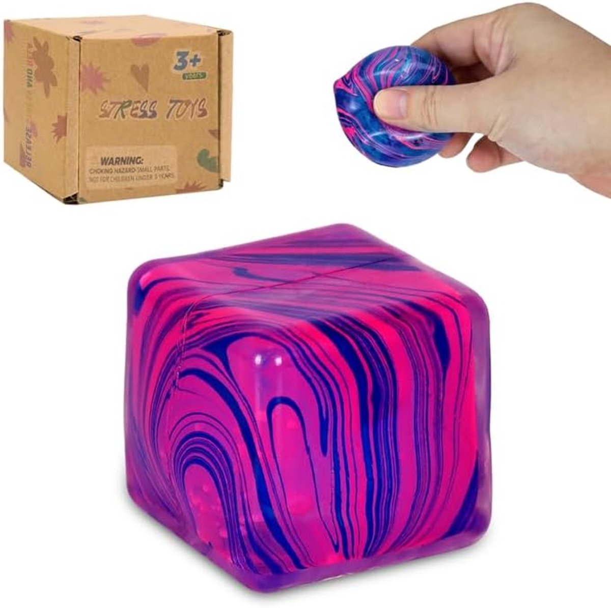 Toys – Zacht en Duurzaam Fidget Speelgoed, Zachte Squishy voor Kinderen en Volwassenen (Purple)