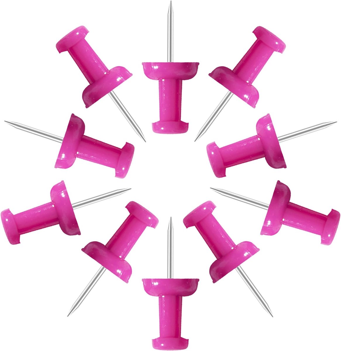 Push Pins 120Pcs Solid Hot Pink Duim Kopspijkers Grotere Size Pin Kaart Tacks Plastic Hoofd met Stalen Punt voor Bulletin Board