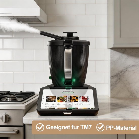 Stoomgeleider voor Thermomix TM7, accessoires voor Tm7, effectieve wandbescherming met ruimtebesparend ophangontwerp, praktische keukenaccessoires voor veilig stomen — afbeelding 3