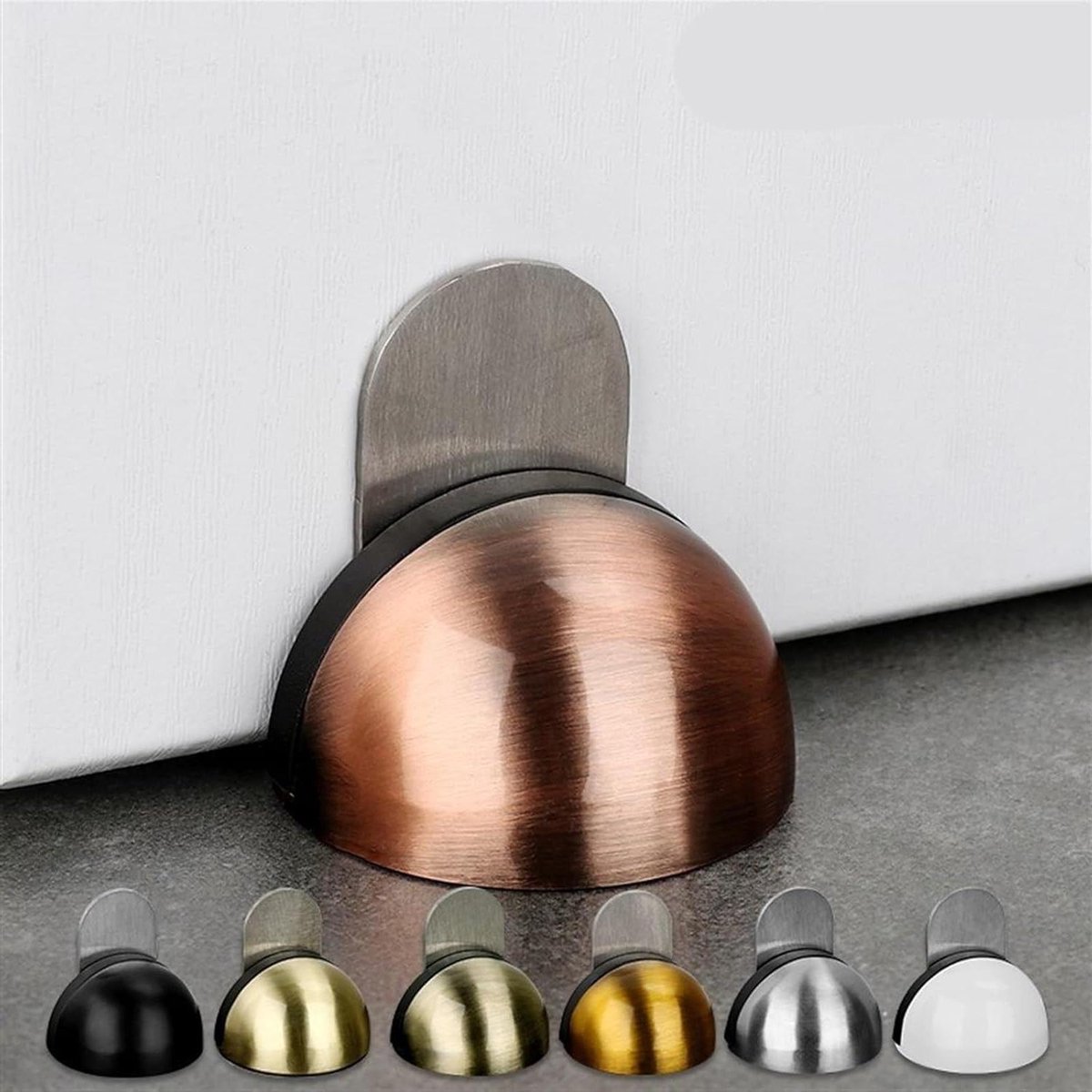 Magnetische Deurstopper - Deurhouder Rubber - Deuren Open Houden - Niet-Pons Sticker - 1 Stuk - Groen Brons