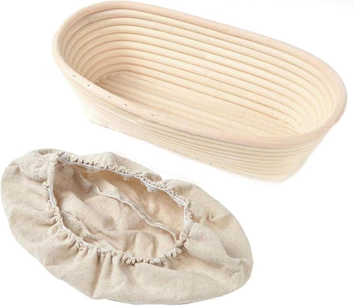 Brood Proofing Mand - Rijsmand deeg - Brood bakken - Handgemaakt rotan - 25 x 15 x 85 cm - Natuurlijk
