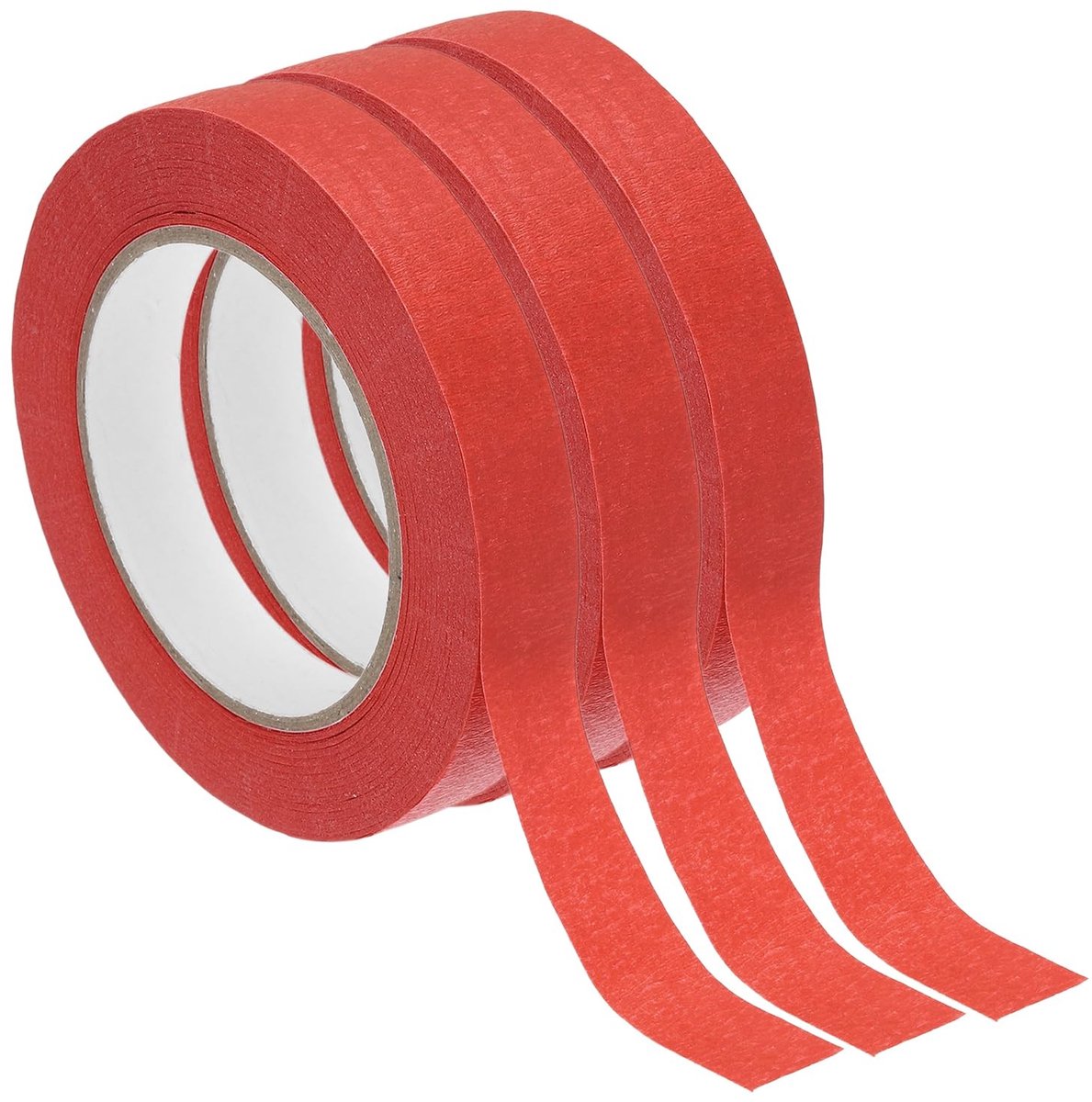Omgoods - Multifunctionele Masking Tape 20 m x 1,8 cm Rood - 3 Rollen