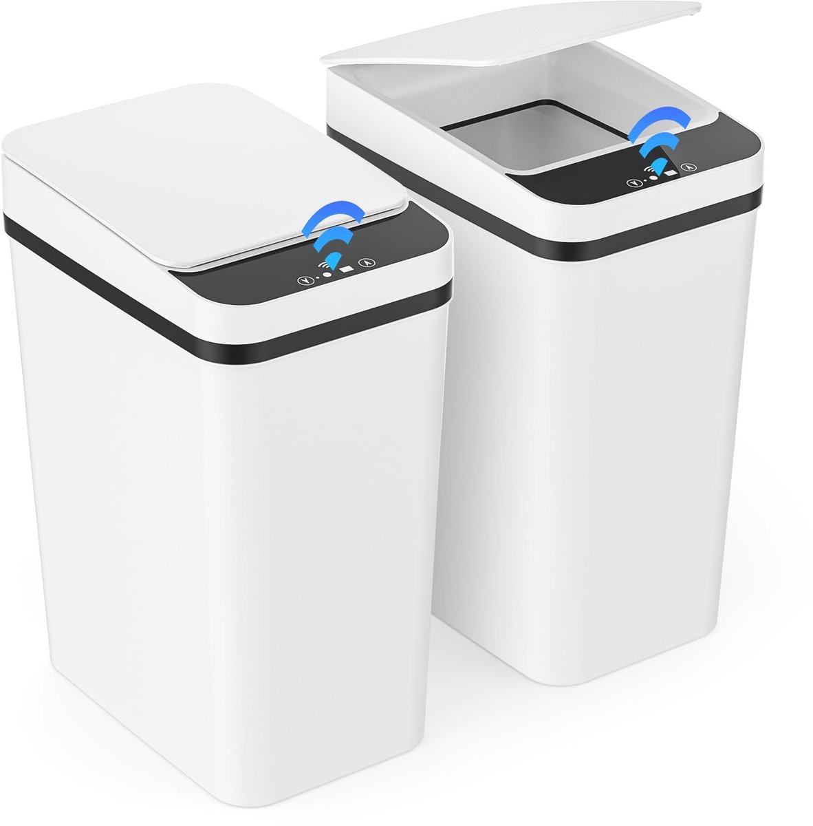 Omgoods - Set van 2 Automatische Afvalbakken met Sensor, 12 Liter