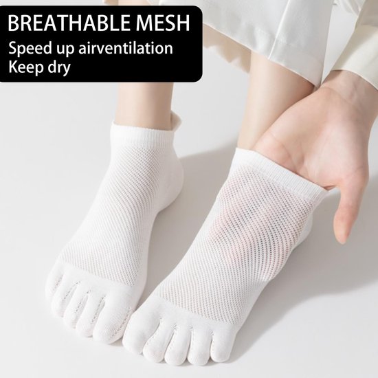 Omgoods - Antislip Teensokken voor Dames, Set van 5 Paar van Omgoods — afbeelding 4