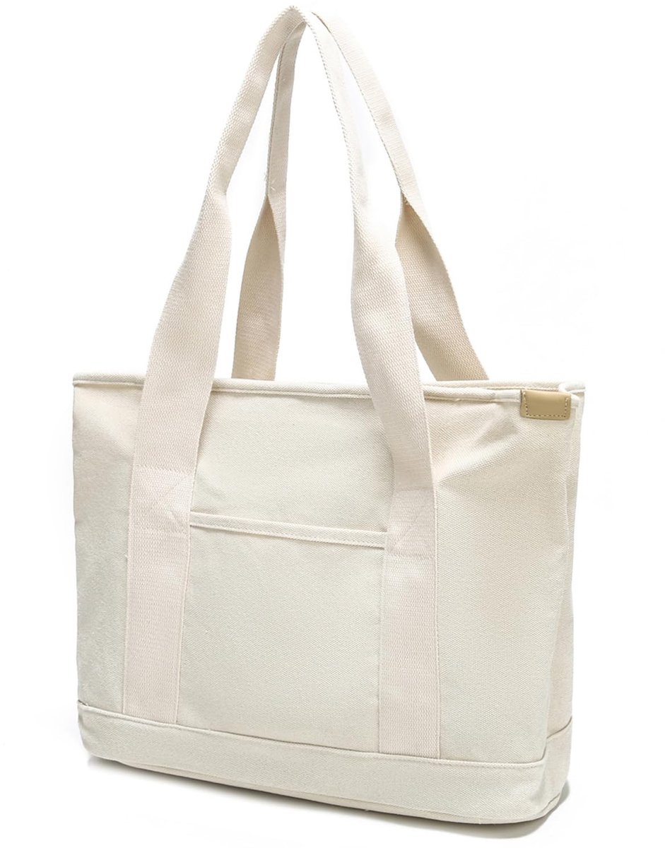 Omgoods - Casual Canvas Shopping Bag met Ruime Capaciteit
