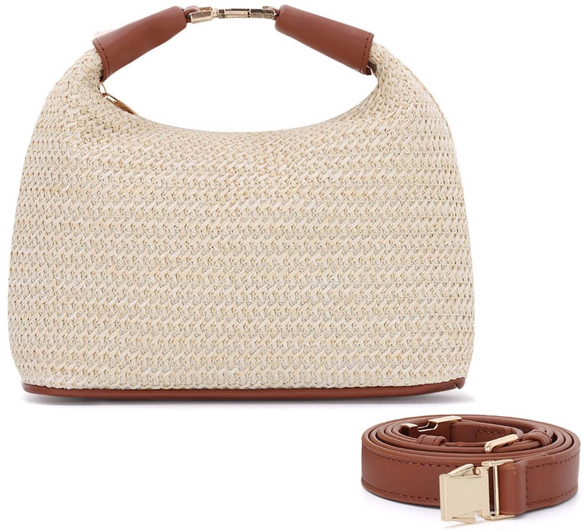 Omgoods - Dames Stro Handtas voor Zomer en Vakantie
