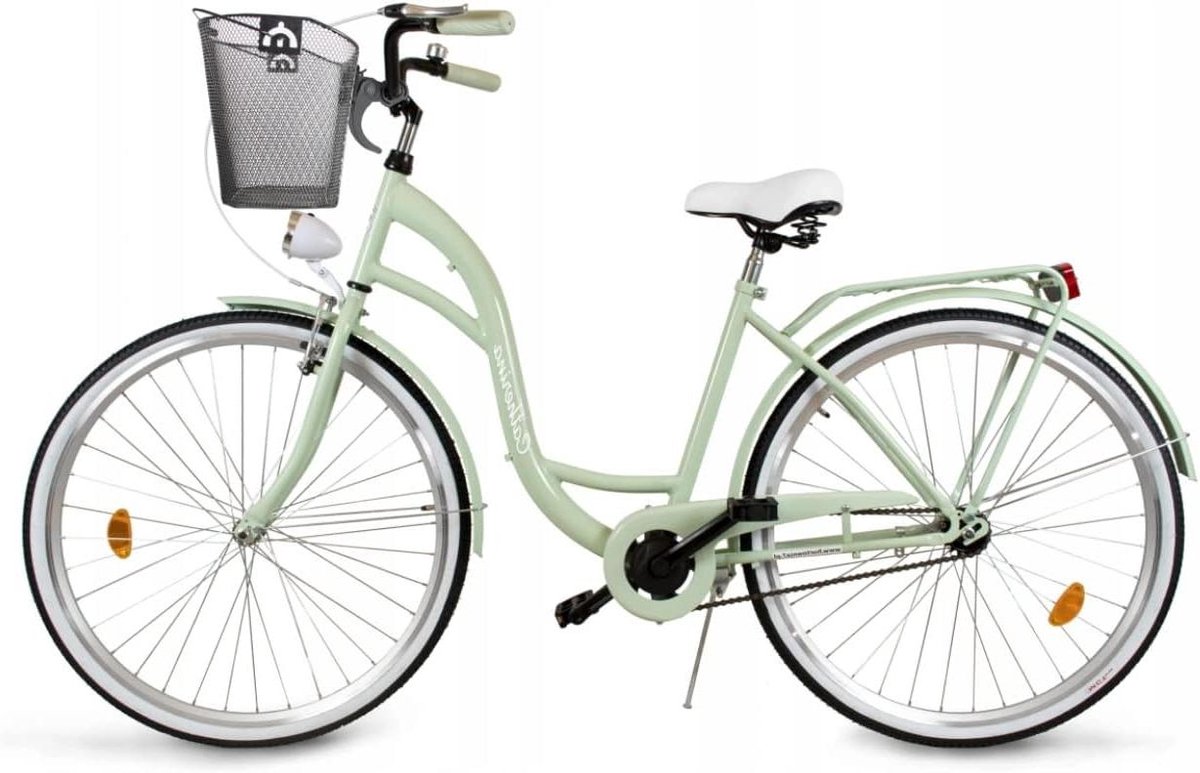 Dames Stadsfiets - Citybike Damesfiets - Comfortabel Fietsen - 17 Inch Frame - 26 Inch Wielmaat - Pistache